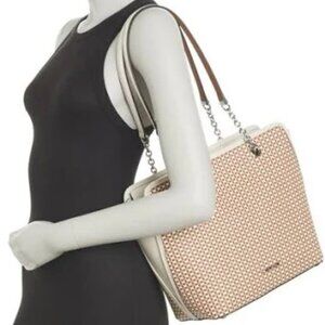 Calvin Klein Hailey Woven Leather Tote Bag